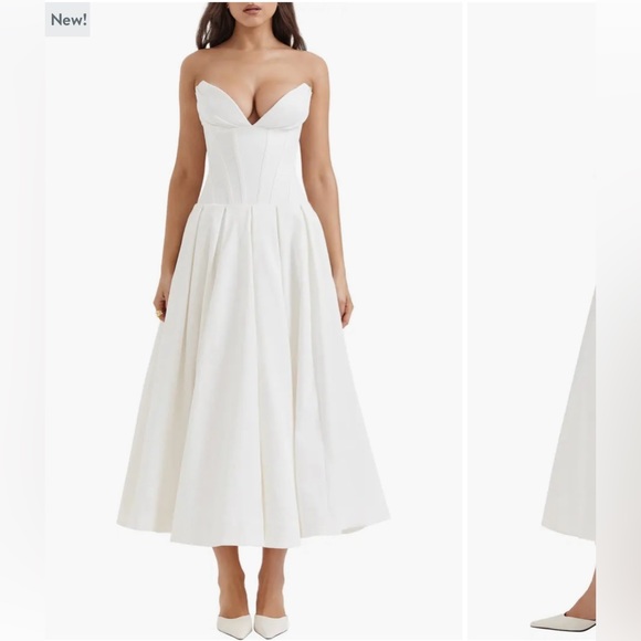 House of CB White Strapless Wedding Dress - Picture 5 of 5